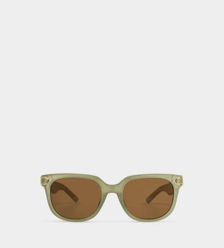 Katie Loxton Manhattan Square Sunglasses In Frosted Green